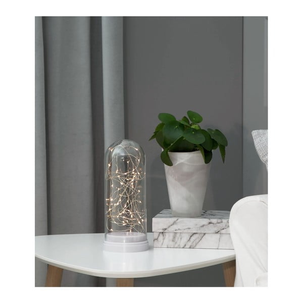 Бяла LED светлинна декорация Стъклен купол, височина 25 cm - Star Trading-image-4