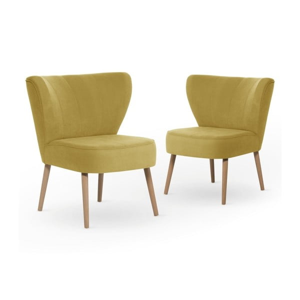 Sada 2 žlutých jídelních židlí My Pop Design Hamilton
