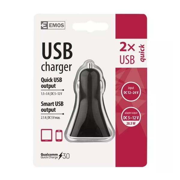 USB зарядно за кола Quick Auto - EMOS-image-1