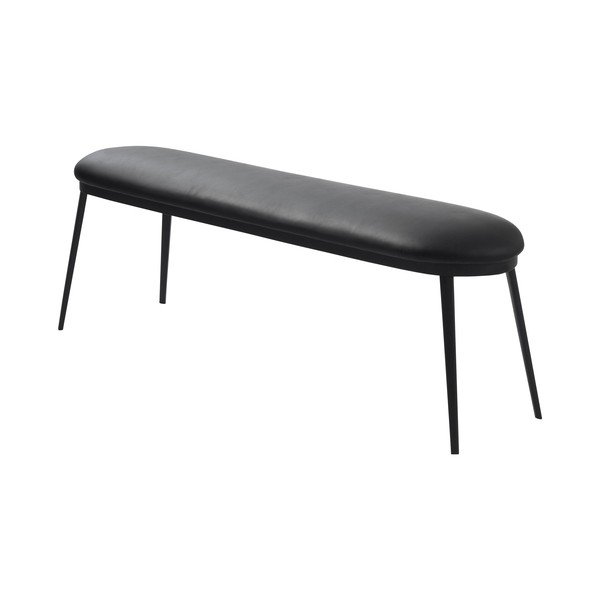 Черна пейка от изкуствена кожа Gain – Unique Furniture-image-2