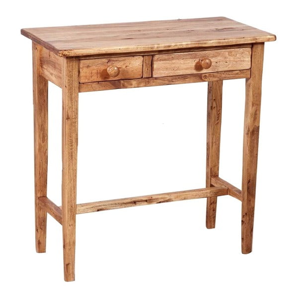 Dřevěný příruční stolek s dvěma šuplíky Crido Consulting Biscottini