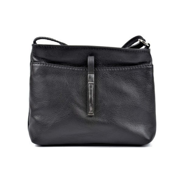 Черна кожена чанта Tarro - Roberta M