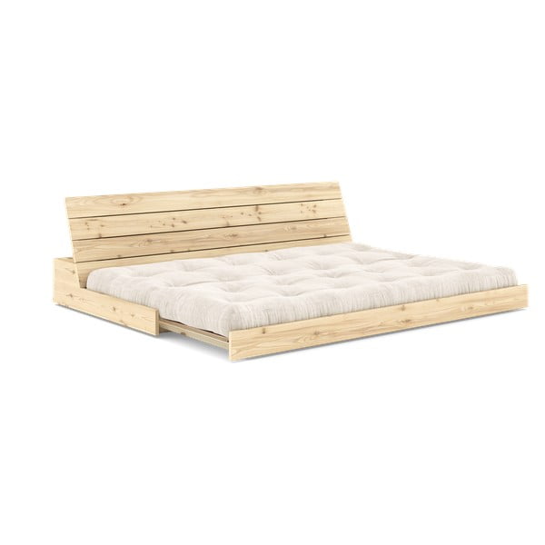 Бял разтегателен диван от велур 196 cm Base – Karup Design-image-4