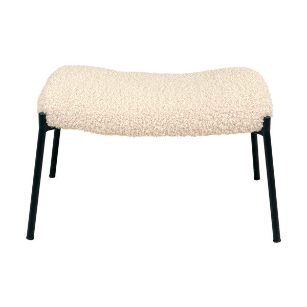 Кремава табуретка  от изкуствен косъм Glasgow – House Nordic