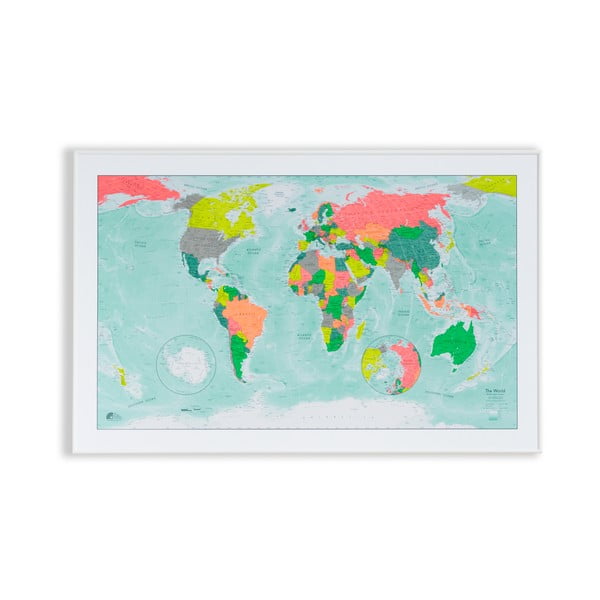 Карта на света в прозрачен калъф The Future Mapping Company Winkel Tripel, 100 x 65 cm - THE FUTURE MAPPING COMPANY