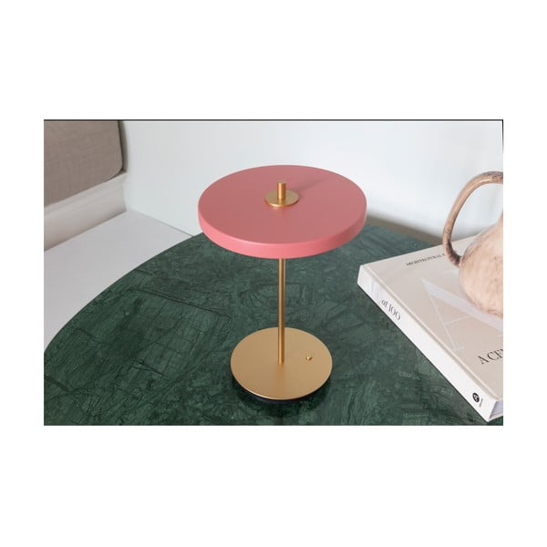 Розова LED затъмняваща се настолна лампа с метален абажур (височина 31 cm) Asteria Move – UMAGE-image-3