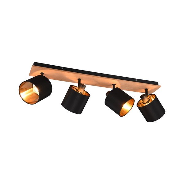 Прожектор в черен и естествен цвят ø 12 cm Tommy – Reality-image-4