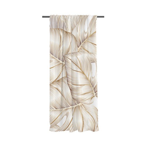 Завеса от памучен сатен  в златист цвят 110x170 cm Golden Leaves – Butter Kings