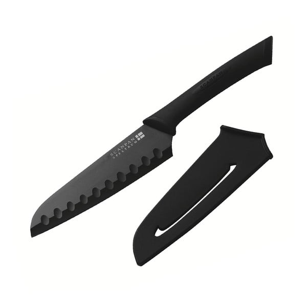 Santoku nůž, 14 cm, černý