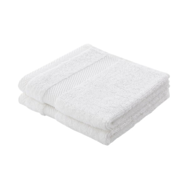 Бяла памучна кърпа с коприна 30x30 cm - Bianca
