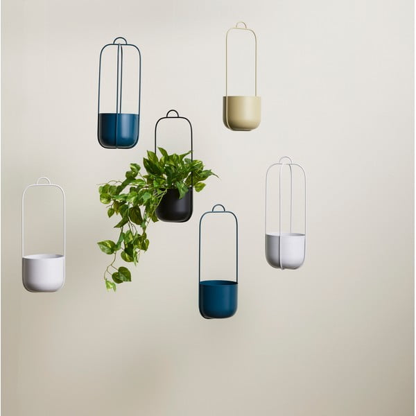 Сини метални висящи саксии в комплект от 2 бр. ø 16 cm Lotus - Hübsch-image-1