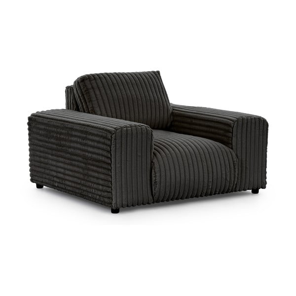 Тъмносиво кресло от рипсено кадифе Justin – Ropez