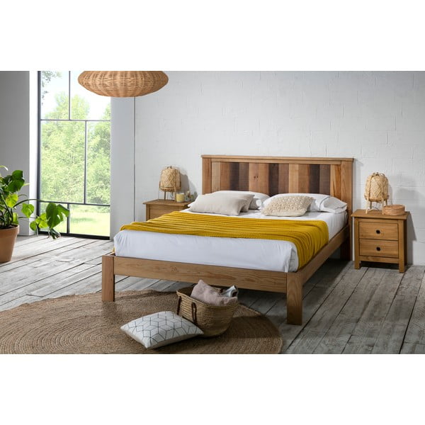 Двойно легло с решетка в естествен цвят 140x190 cm Maude - Marckeric-image-1