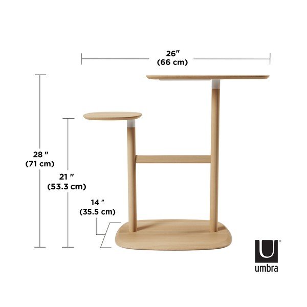 Масичка за кафе от букова дървесина 36x87 cm Swivo - Umbra-image-4