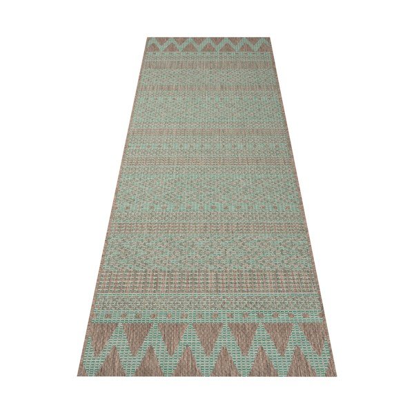 Зелен и бежов килим на открито , 70 x 200 cm Sidon - NORTHRUGS-image-2