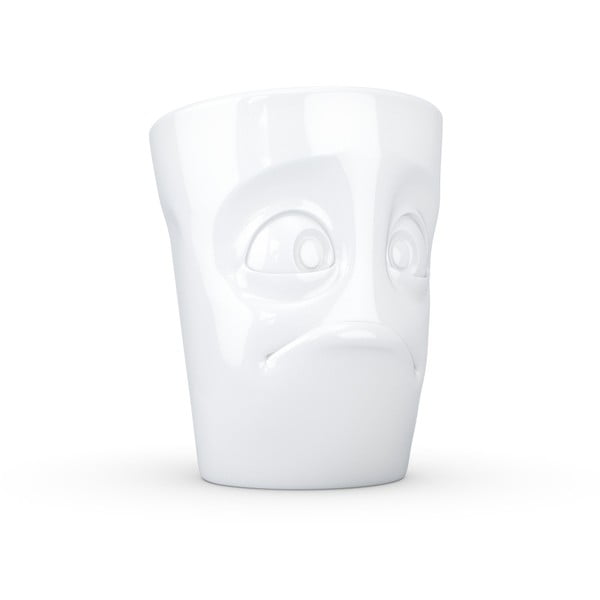 Бяла безпомощна порцеланова чаша с дръжка - 58products-image-1