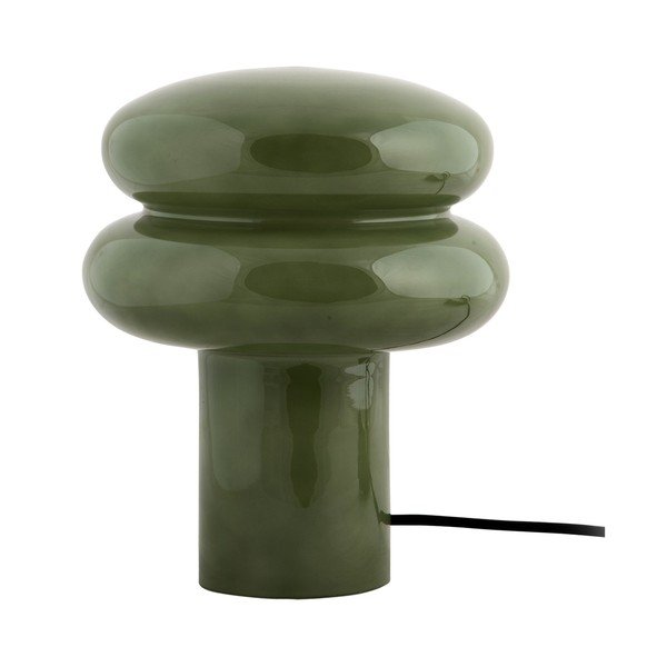 Зелена стъклена настолна лампа (височина 24 cm) Incesante – Leitmotiv