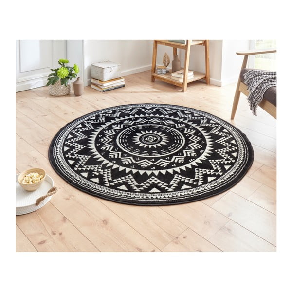 Черен килим Celebration , ⌀ 140 cm Valencia - Hanse Home-image-1