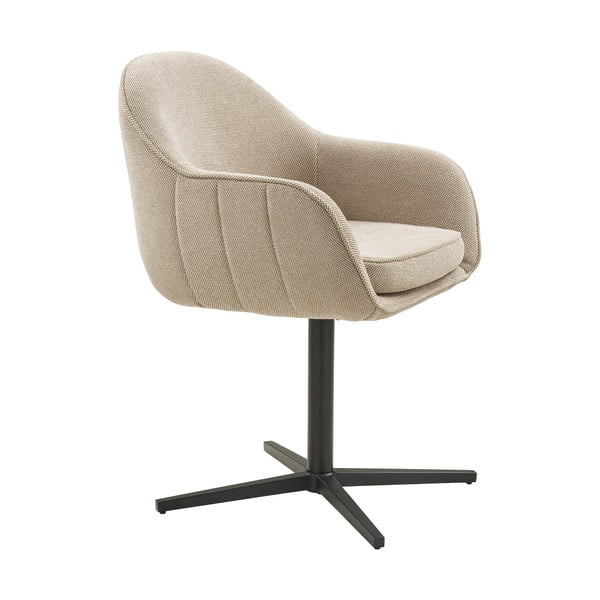 Светлосиви тапицирани трапезни столове в комплект с подлакътници 2 бр. Tamera – House Nordic-image-2