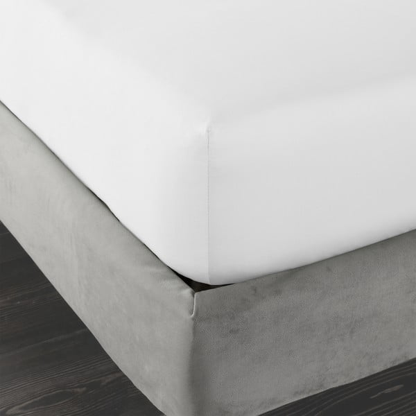 Бял еластичен чаршаф от памучен сатен 150x200 cm Cotton Sateen – Bianca-image-3