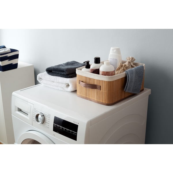 Кафява бамбукова кошница за съхранение Carossa - Compactor-image-3