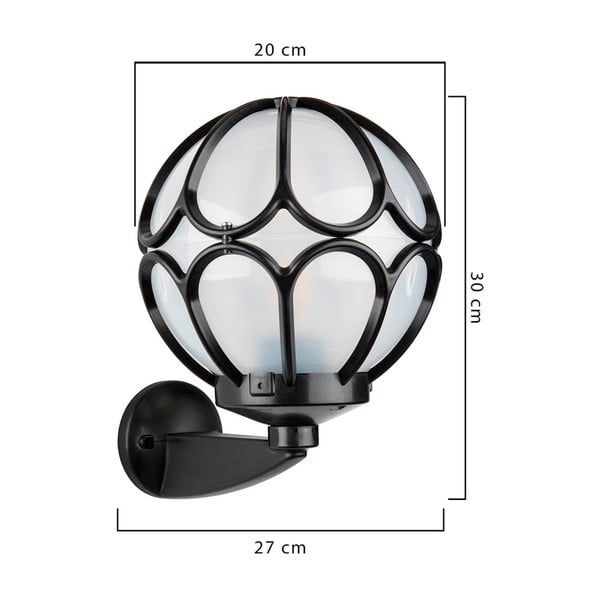 Černé nástěnné venkovní svítidlo Homemania Decor Bees-image-1