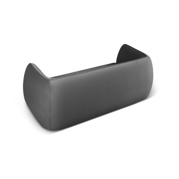 Тъмносив кадифен диван 190 cm Lando - Micadoni Home-image-3