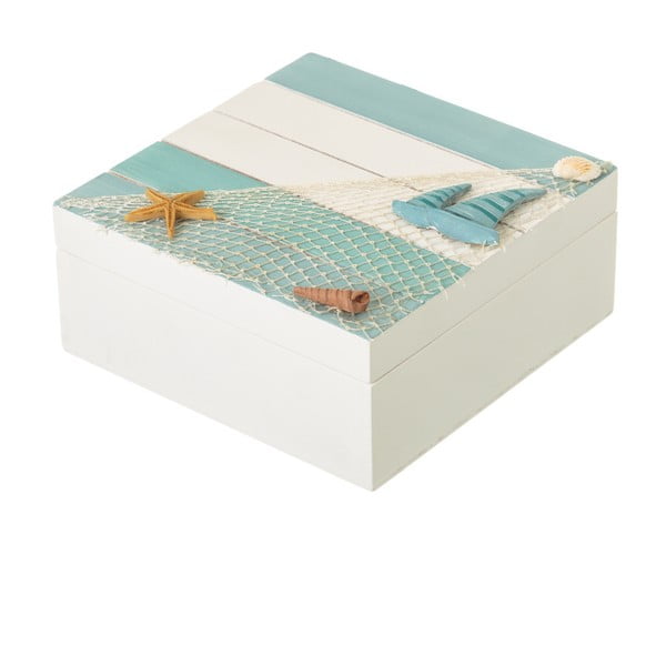 Barevný úložný box s víkem Unimasa Sealife, 16 x 7 cm