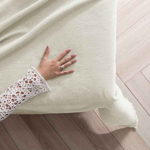 Кремаво покривало за легло от шенил 220x240 cm Talo – Filumi-image-1