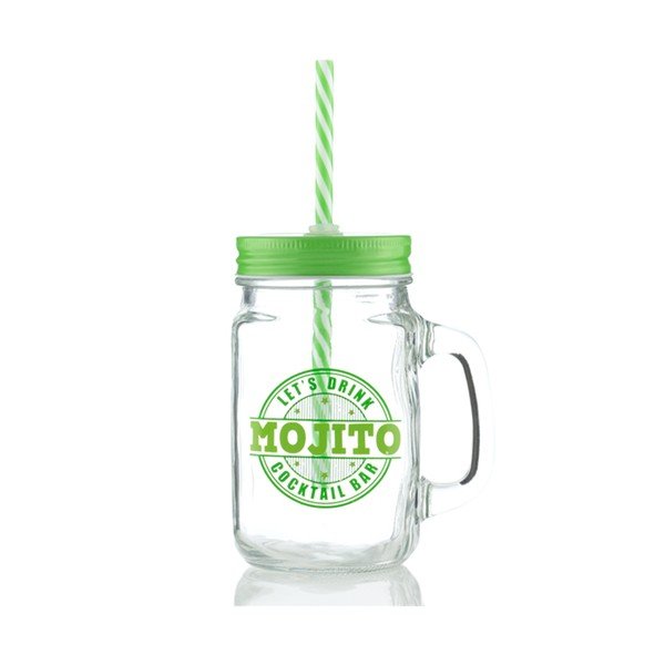 Чаша за мохито с капак и сламка, 450 ml - InnovaGoods