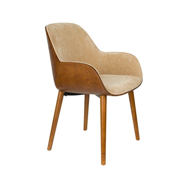 Бежов тапициран трапезен стол с подлакътници Taylor – Dutchbone