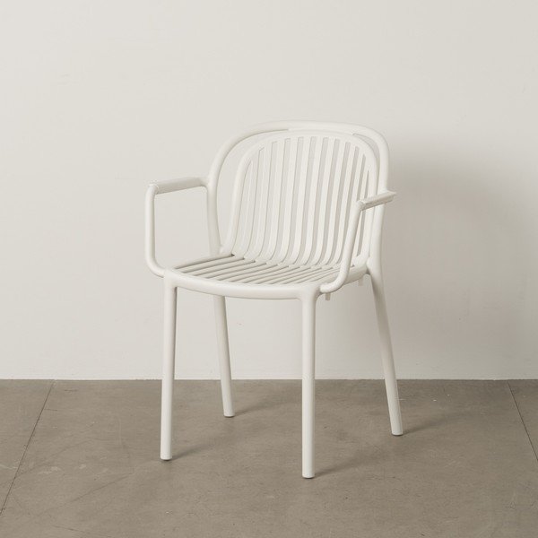 Бял пластмасов трапезен стол Alia – Ixia-image-1