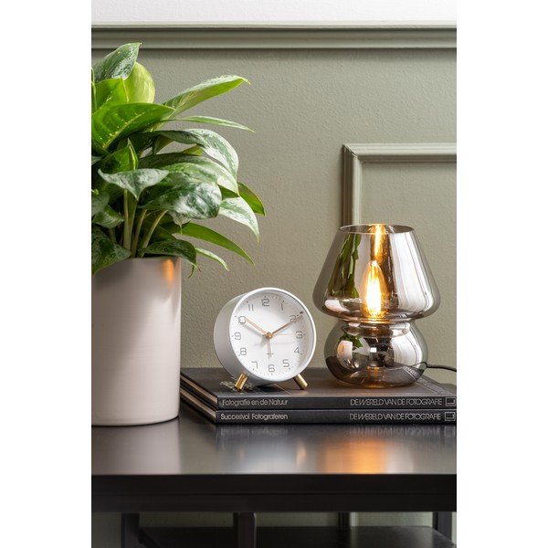 Стъклена настолна лампа в сребрист цвят Стъкло, височина 18 cm - Leitmotiv-image-1