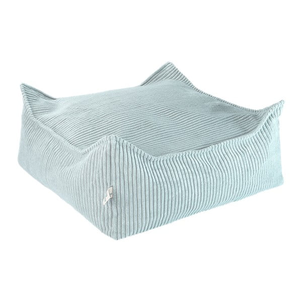 Детски пуф от рипсено кадифе в цвят мента Square – Wigiwama