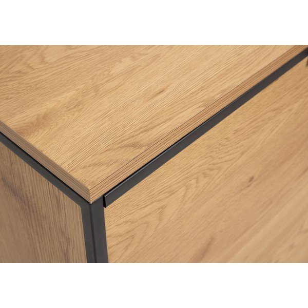 Скрин от декор от дъб  в естествен цвят 155x81x45 cm Cesura – Unique Furniture-image-4