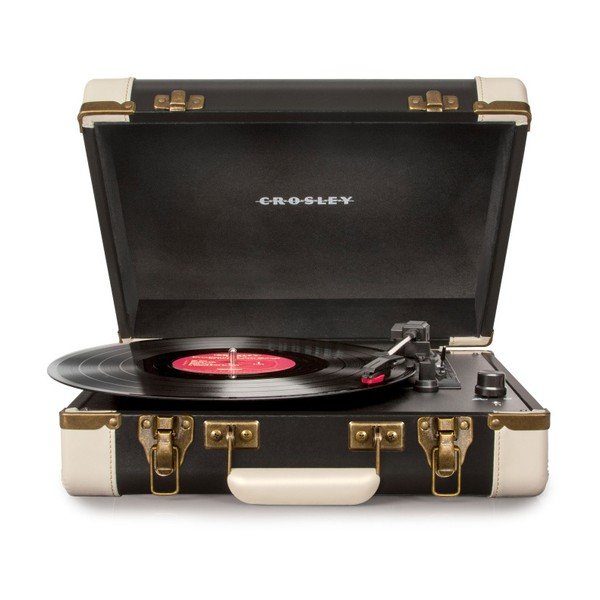 Изпълнителен Deluxe черен и бежов грамофон - Crosley-image-1