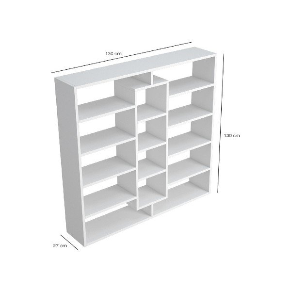 Бяла дървена етажерка Dalia, ширина 130 cm - Homemania-image-2