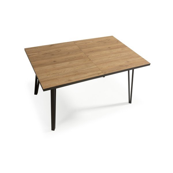 Маса за хранене с дъбов плот 90x140 cm Cleo - Marckeric-image-4