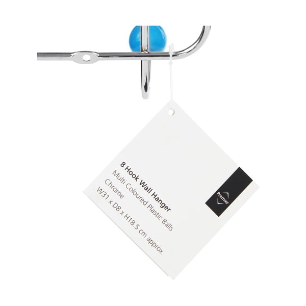 Метална стенна закачалка сребърна Plastic – Premier Housewares-image-1