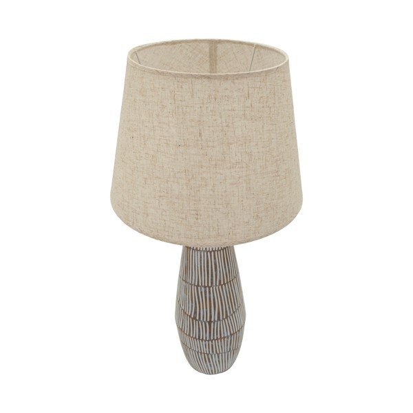 Кремава настолна лампа с текстилен абажур (височина 69,5 cm) Hanoi – Mauro Ferretti-image-3