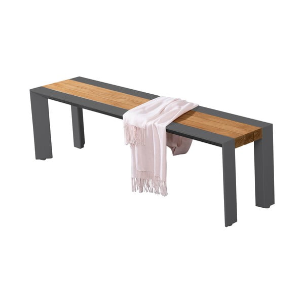 Тъмносива метална градинска пейка Silea – Garden Pleasure