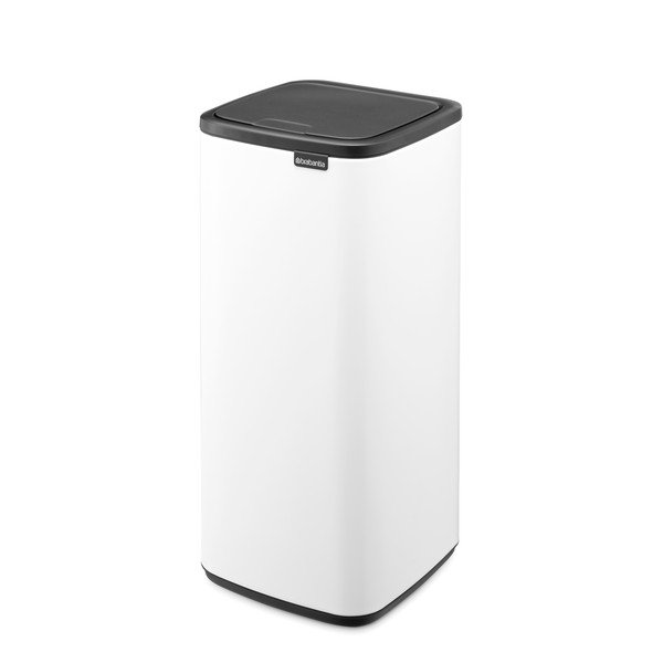 Бяло стоманено кошче за боклук отваряне с докосване 30 l Bo Touch – Brabantia