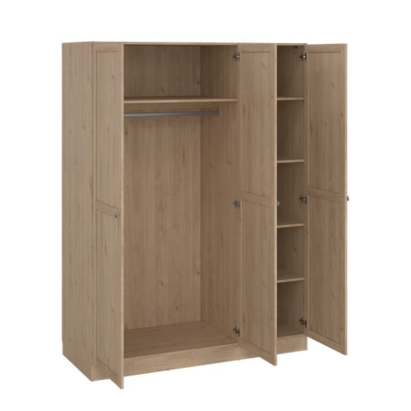 Гардероб в дъбов декор в естествен цвят 147x200 cm Billund - Tvilum-image-4