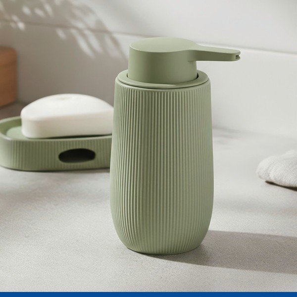 Зелен пластмасов диспенсер за сапун 400 ml Fablo – Wenko-image-1