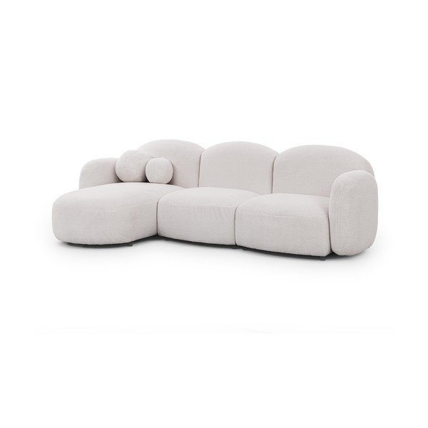 Кремав ъглов диван от букле (ляв ъгъл) Orbit – Ropez