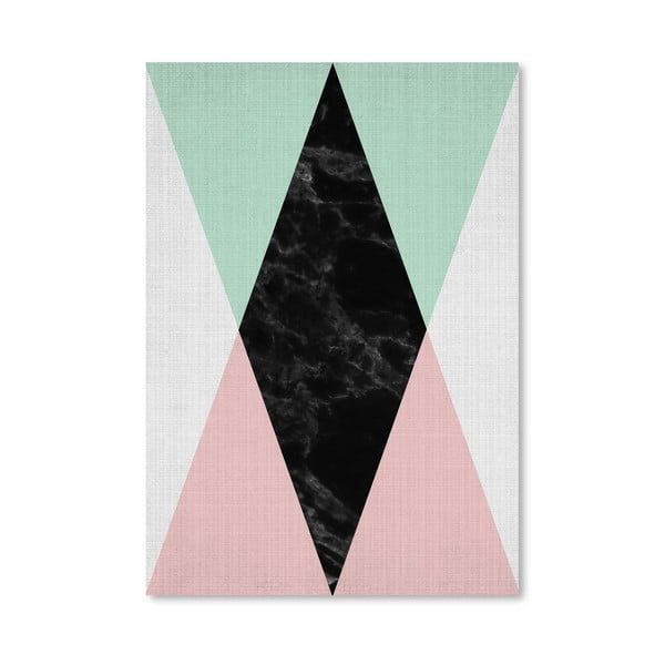 Plakát Geometric Pink Mint
