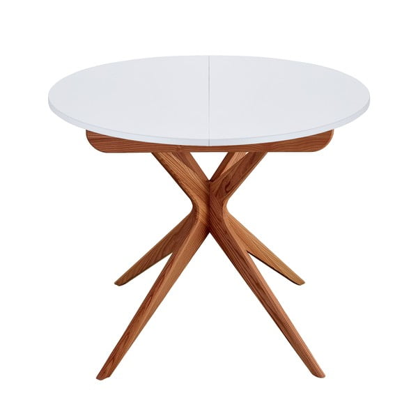 Кръгла сгъваема трапезна маса с допълнителна плоча ø 90 cm Jubi – Ragaba