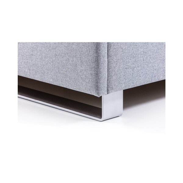 Světle šedá postel Polstrin Karpó, 180 x 200 cm-image-3