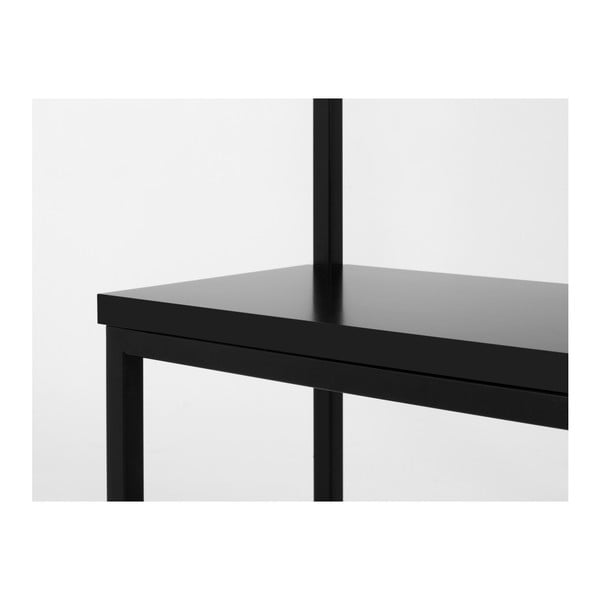 Черна закачалка за дрехи с черна пейка, широчина 120 cm Next - CustomForm-image-2