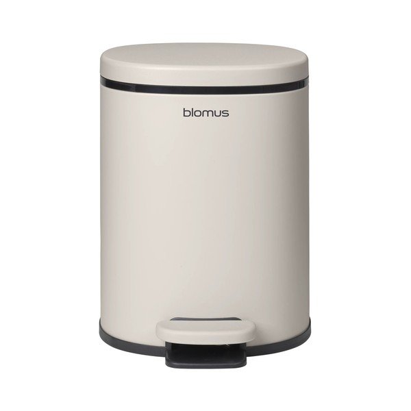 Кремаво стоманено кошче за боклук с педал 5 l Para – Blomus